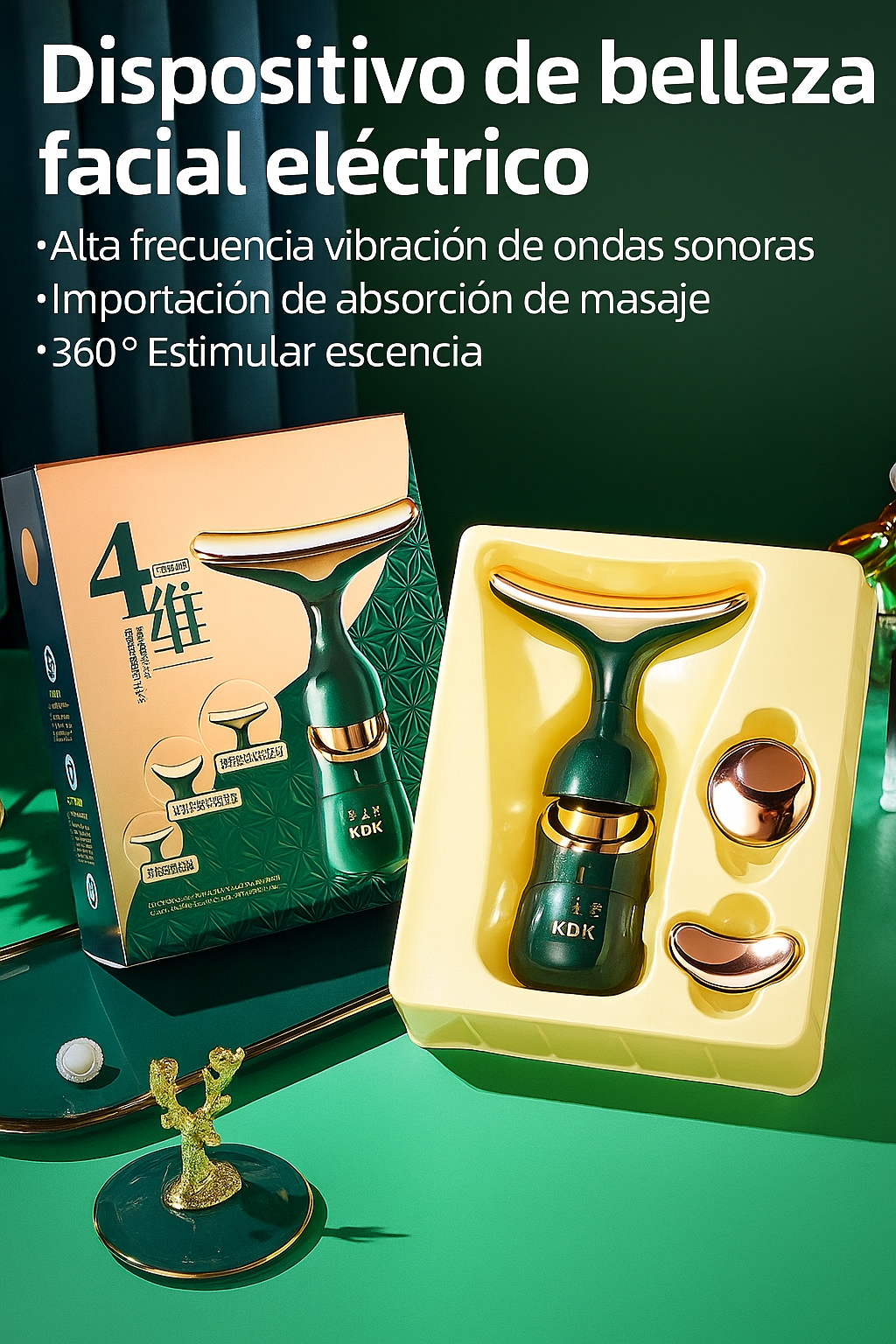 LumiSkin™ - Masajeador facial 3 en 1